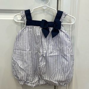 Janie and Jack Striped Bubble Romper size 6-12 Months